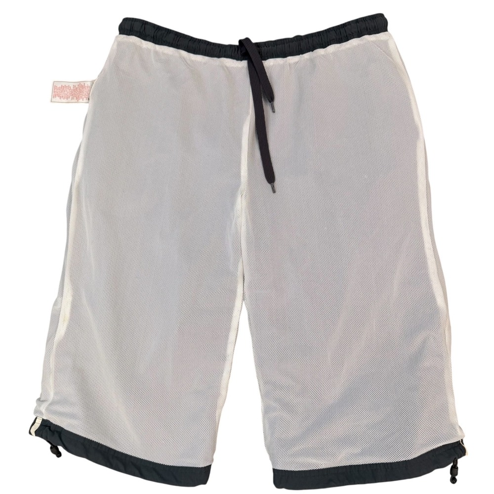 Nike‎ Vintage Mens XXL Black Mesh Lined Athletic Shorts Reflective Toggles #79 - Picture 4 of 7
